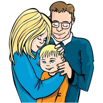 Family Clip Art Illustration Of Family Of Three Cute Clipart 83383875