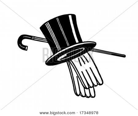 Top Hat And Cane Clipart