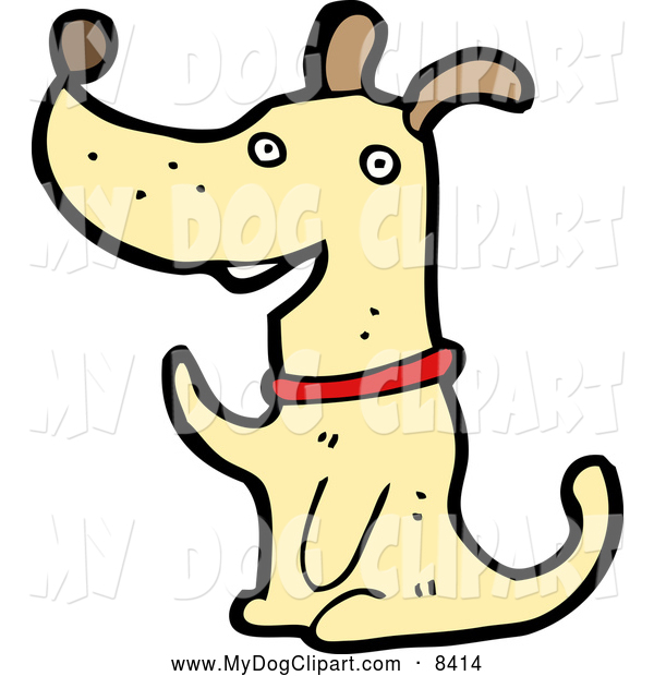 Clip Art Of A Waving Happy Dog By Lineartestpilot 8414 Jpg
