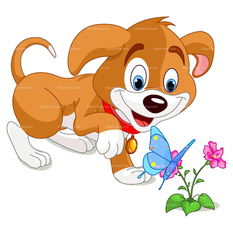 Clipart Happy Dog Playing   Royalty Free Vector Design