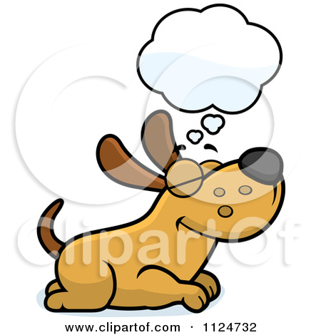 Happy Dog Face Clip Art 1124732 Cartoon Of A Happy Dog Dreaming