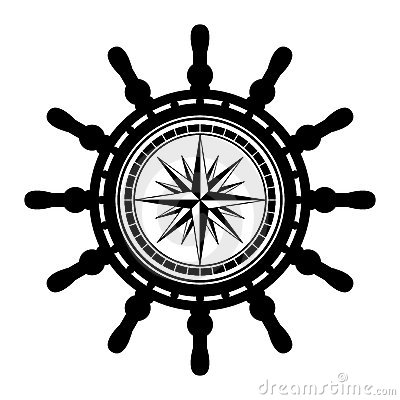Ship Steering Wheel Abstract Illustration