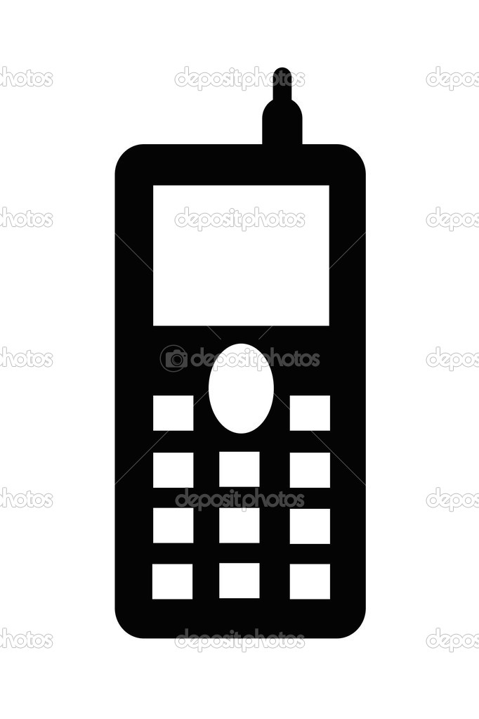 Cell Phone Clip Art Black And White