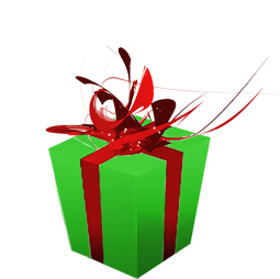 Green Christmas Gift Box Clip Art