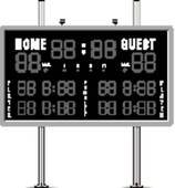 Home And Guest Scoreboard   Royalty Free Clip Art