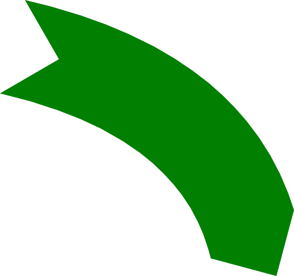 Green Arrow Curve Clip Art At Clker Com   Vector Clip Art Online