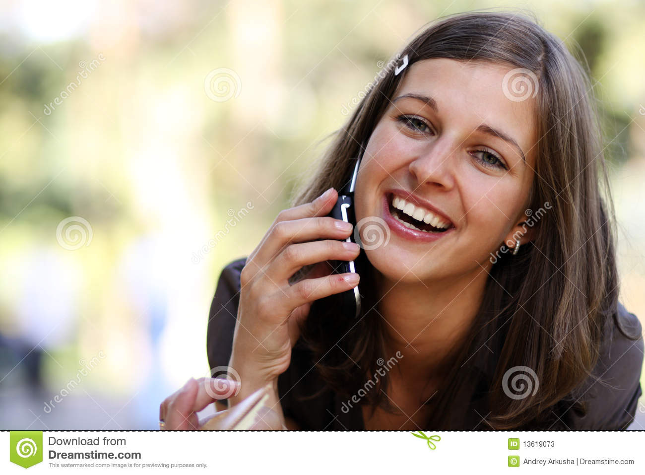 Lady Talking On Mobile Phone Stock Photos   Image  13619073