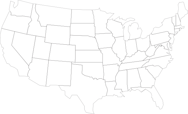United States Outline Map Clip Art At Clker Com   Vector Clip Art