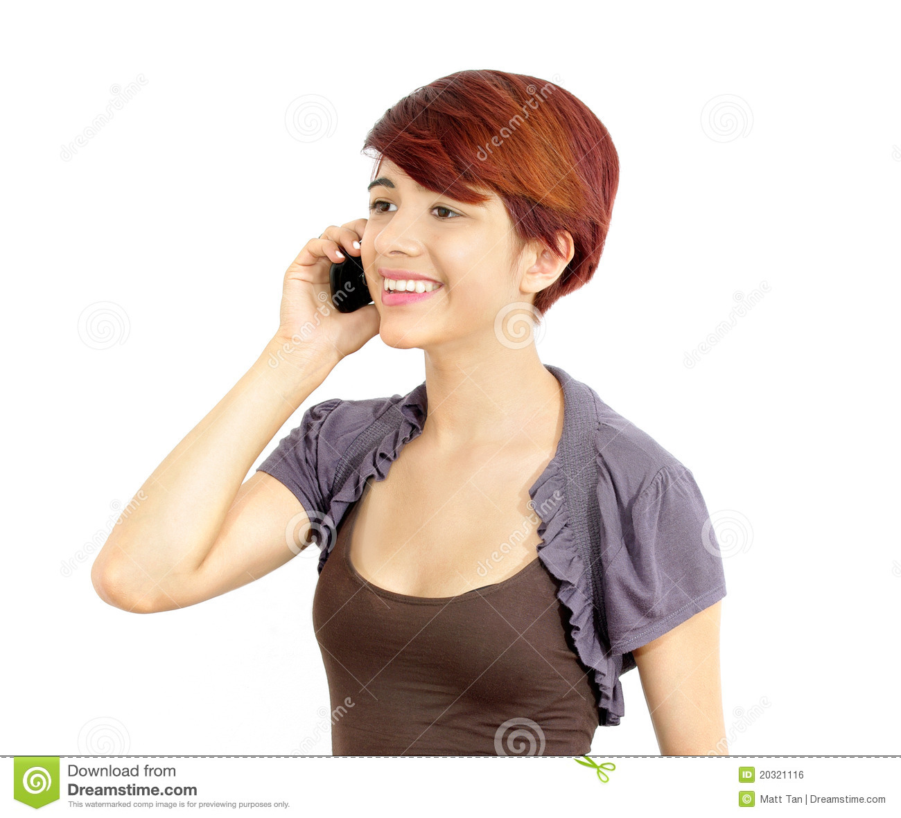 Young Business Lady On Cell Phone Royalty Free Stock Image   Image