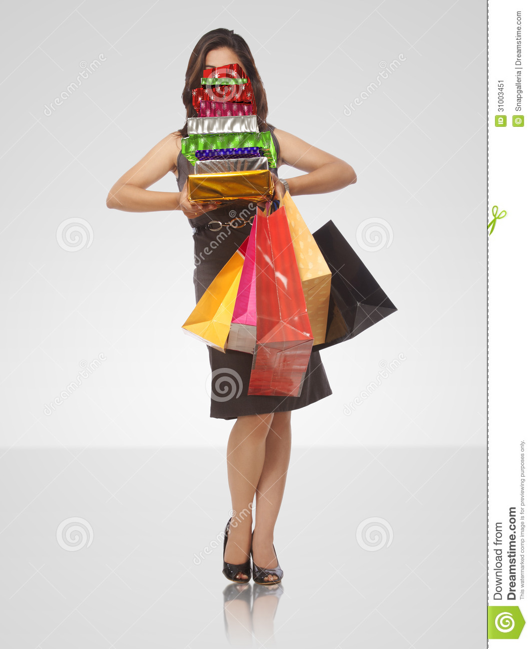 Young Lady With Shopping Bags Stock Image   Image  31003451