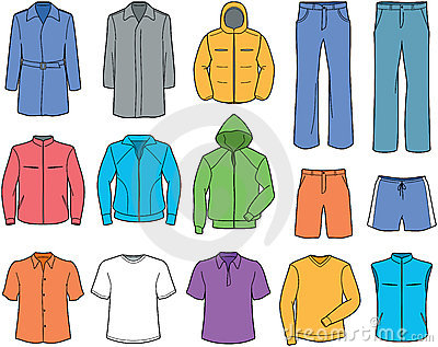Men S Casual Clothes And Sportswear Illustration Stock Photos   Image