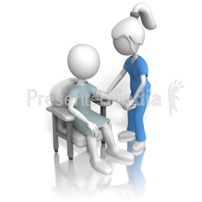 Nurse Or Doctor Inspecting Patient   Signs And Symbols   Great Clipart