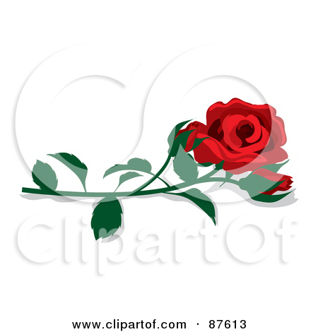 Royalty Free  Rf  Single Red Rose Clipart Illustrations Vector