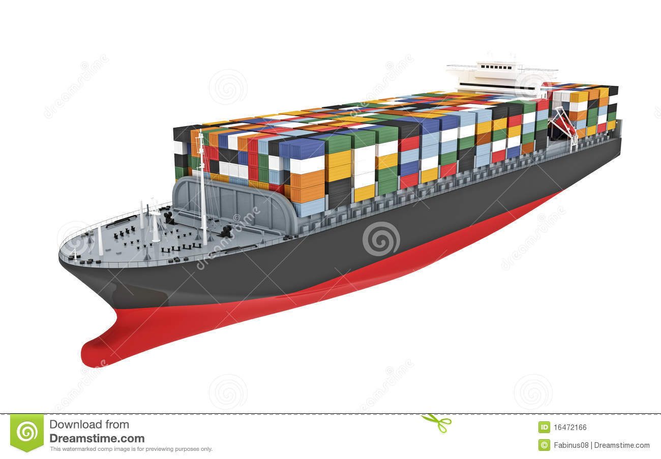 Illustration Of A Cargo Ship Royalty Free Stock Image   Image