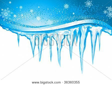 Picture Or Photo Of Winter Background With Icicles