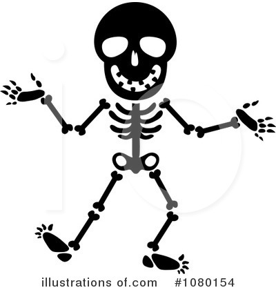 Royalty Free  Rf  Skeleton Clipart Illustration By Rosie Piter   Stock