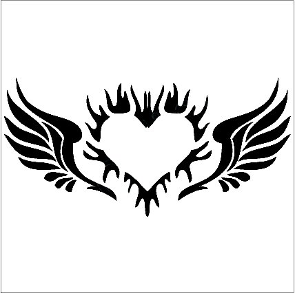 Angel Wings Decal With Heart Angels Decals Angels Stickers