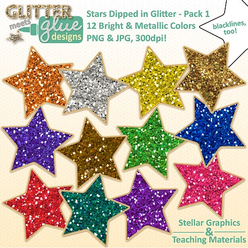 Glitter Clipart Pack 1 Perfect For President S Memorial Day   Clipart