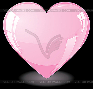 Glitter Pink Heart   Vector Clip Art