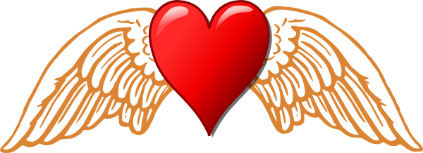 Heart And Wings Clip Art At Clker Com   Vector Clip Art Online