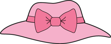 Pink Girls Hat With A Bow Clip Art   Pink Girls Hat With A Bow Image