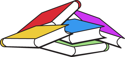 Book Pile Clip Art Image   Bunch Of Colorful Books In A Big Pile