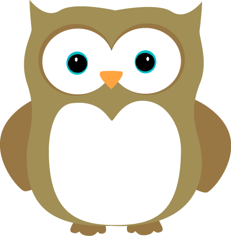 Brown Owl Clip Art Image   Adorable Brown Owl With Blue Eyes And Dark