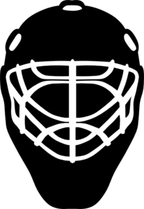 Black And White Hockey Helmet Clip Art
