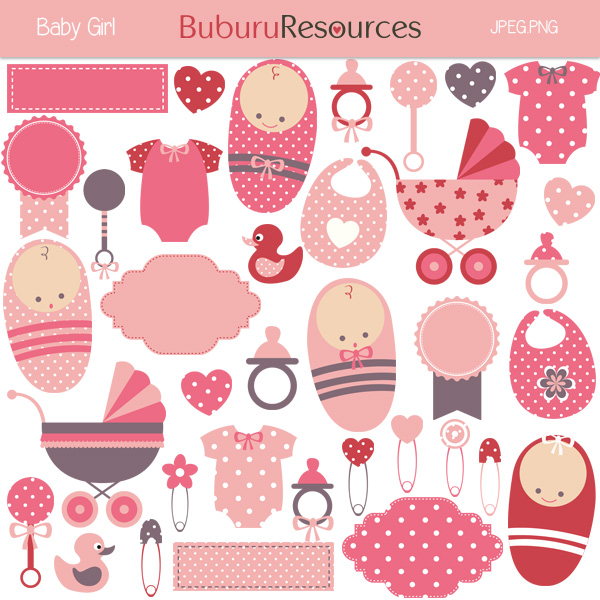 Description Add Some Cute Baby Girl Clip Art To Your Baby Shower Baby