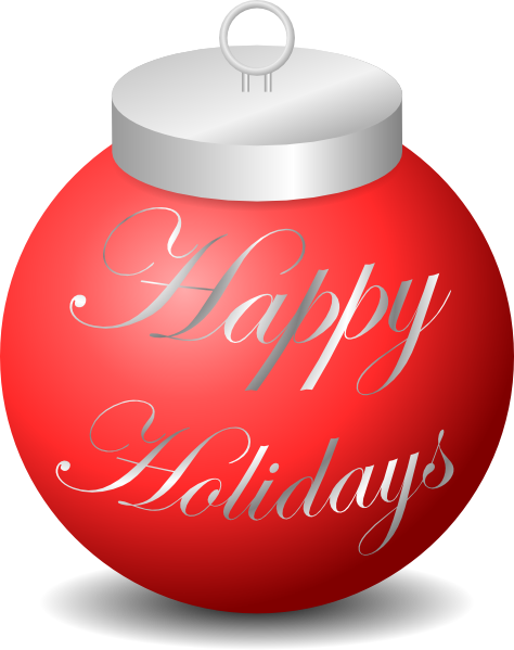 Happy Holidays Ornament Clip Art At Clker Com   Vector Clip Art Online