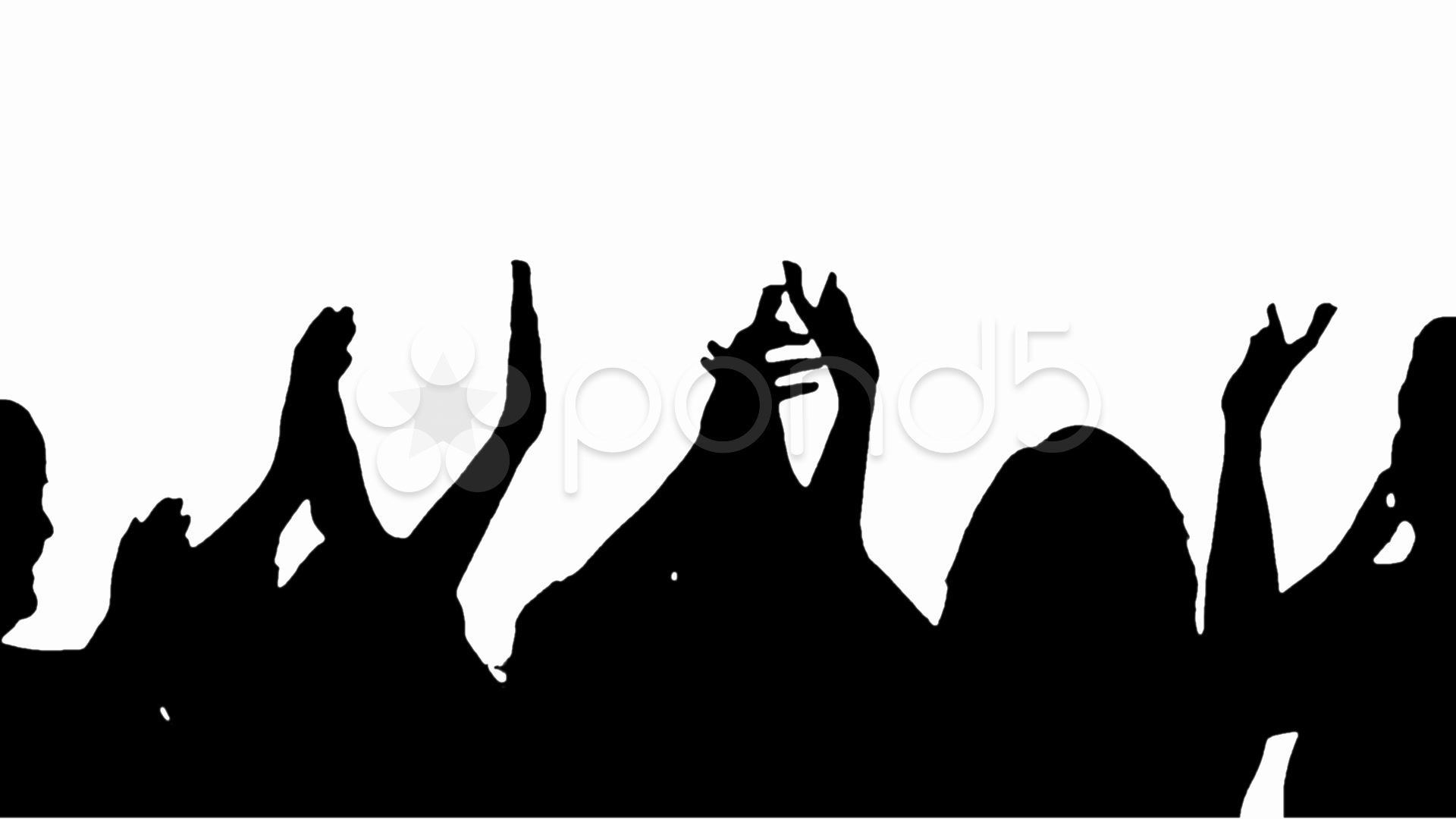 Silhouette Of Crowd Clapping   Cheering Stock Video 8555052   Hd Stock
