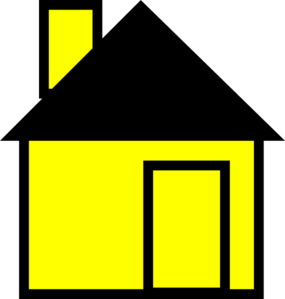 Simple House Yellow Clip Art   Vector Clip Art Online Royalty