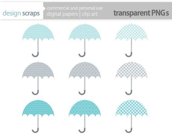 Umbrellas Shower Designscrap Clipart Bridal Showers Baby Shower