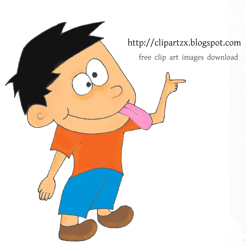 Image Caption  Clip Art Depot  Cartoon Boy Sticking His Tongue Out