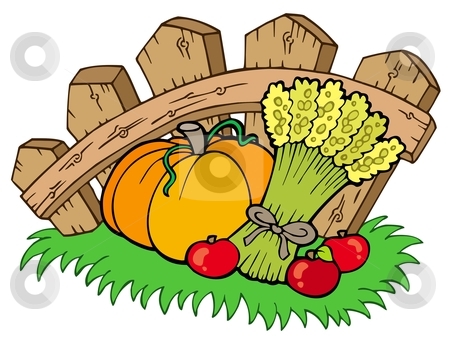 With Harvest Stock Vector Clipart Thanksgiving Motive With Harvest