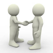 3d Small People Agreement 3d Conflict People Fight Shaking Hands
