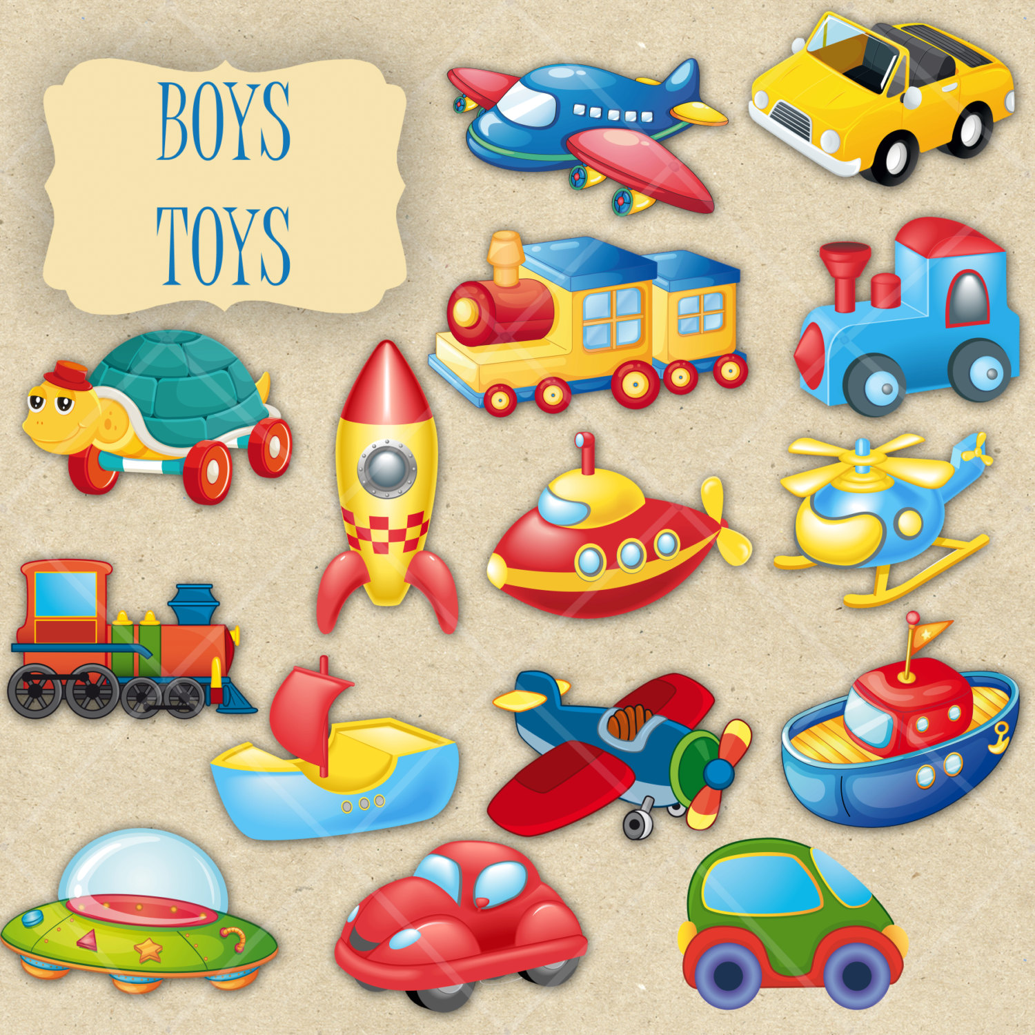 Toy Cars Clip Art Boy Toys Clipart Elements