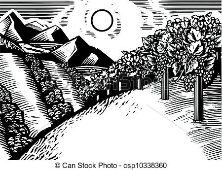 Valley Clip Art Black And White A Black And White Landscape