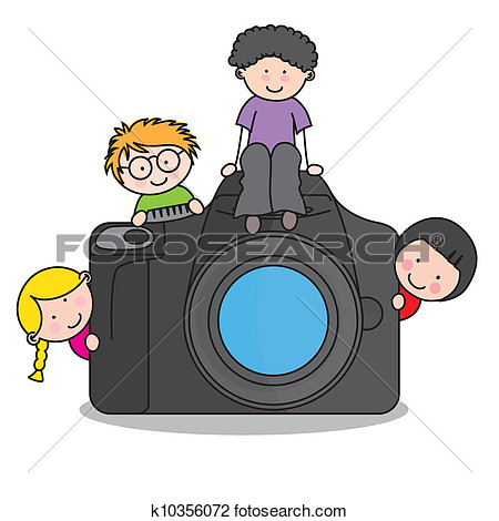 Clipart   Children With A Camera  Fotosearch   Search Clip Art
