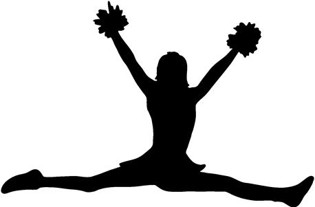 Cheerleading Megaphone And Poms Clipart Cheerleader With Pom Poms