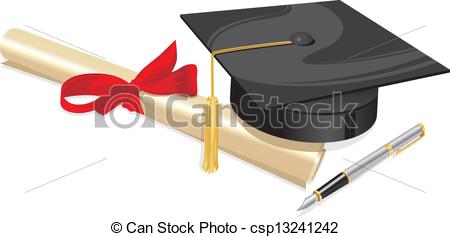 Eps Vector Of University Degree College Greeting   Traditional Hat