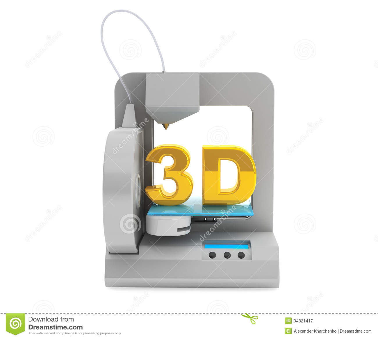 Technologieconcept  De Moderne Huis 3d Printer Maakt Voorwerp Op Een