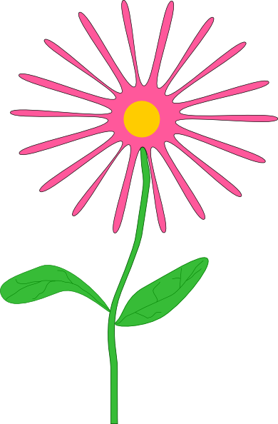 Vector Jenni Whimsical Pink Flower Clip Art 107640 Jenni Whimsical