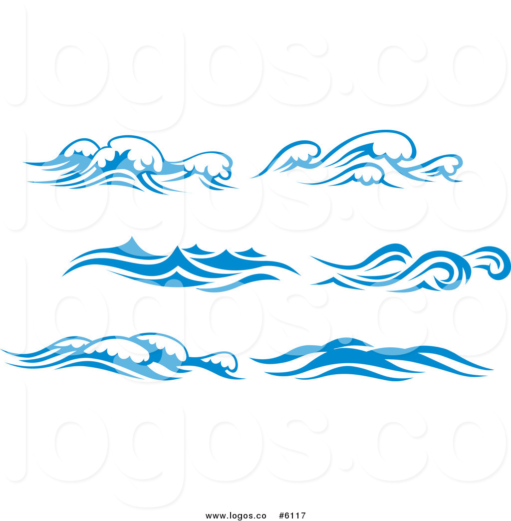 And White Ocean Surf Waves Blue And White Ocean Wave Logo Ocean Wave