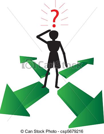 Clip Art Vector Of Man Asking Why   The Green Way To Solution