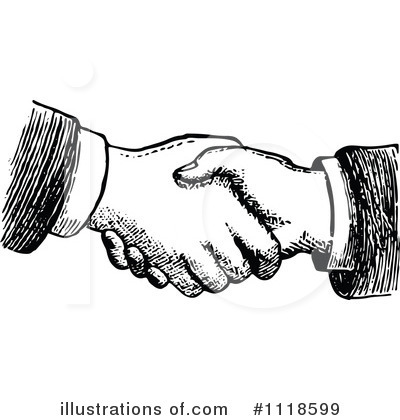 Handshake Clipart  1118599 By Prawny Vintage   Royalty Free  Rf