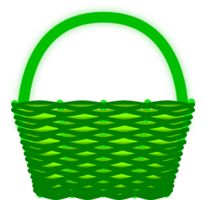 Wicker Basket Clip Art Green Basket Clip Art   Vector