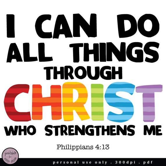 Printable I Can Do All Things Through Christ Pif By Viveradesign