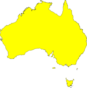 Australia Map Yellow Clip Art At Clker Com   Vector Clip Art Online