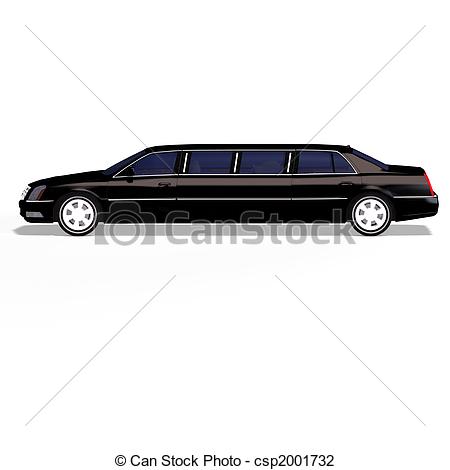Clip Art Of Black Limo   Huge Limo With Black Windows Csp2001732